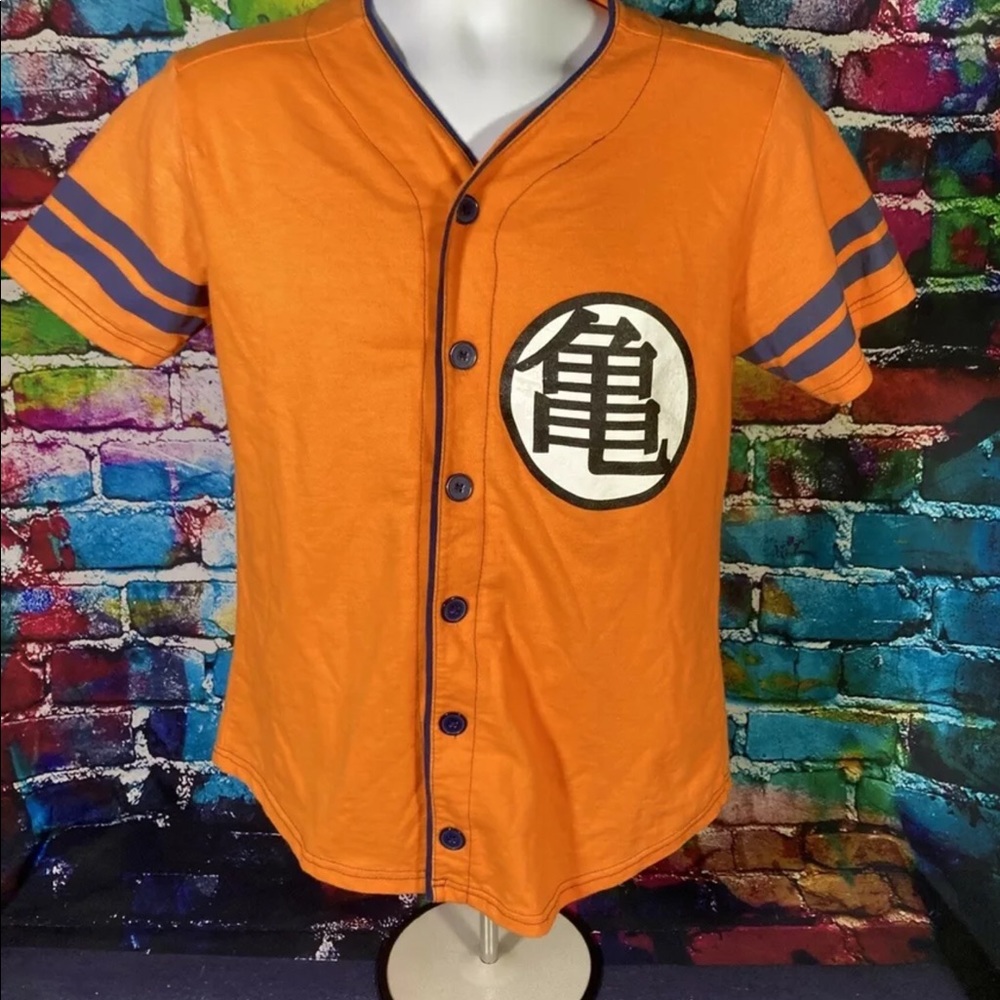 Dragon Ball Z Button Front Shirt Men’s Sz S